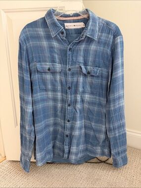 The Normal Brand Blue Plaid Casual Button-Down Shirt
